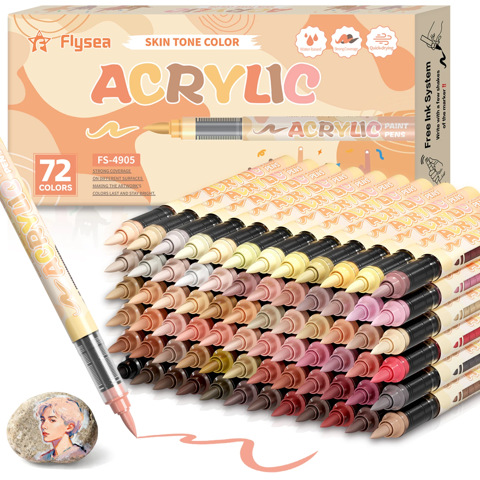 12-72 Spidol Warna Kulit denga - Paint Brush ulasan dan harga