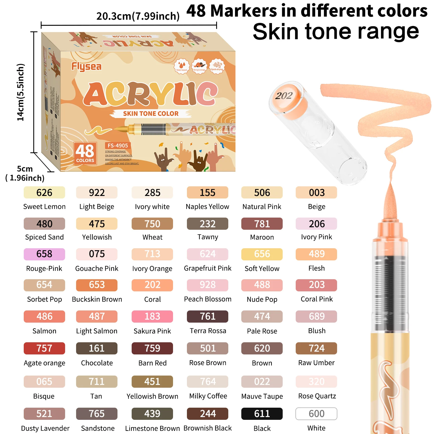 12-72 Spidol Warna Kulit denga - Paint Brush ulasan dan harga