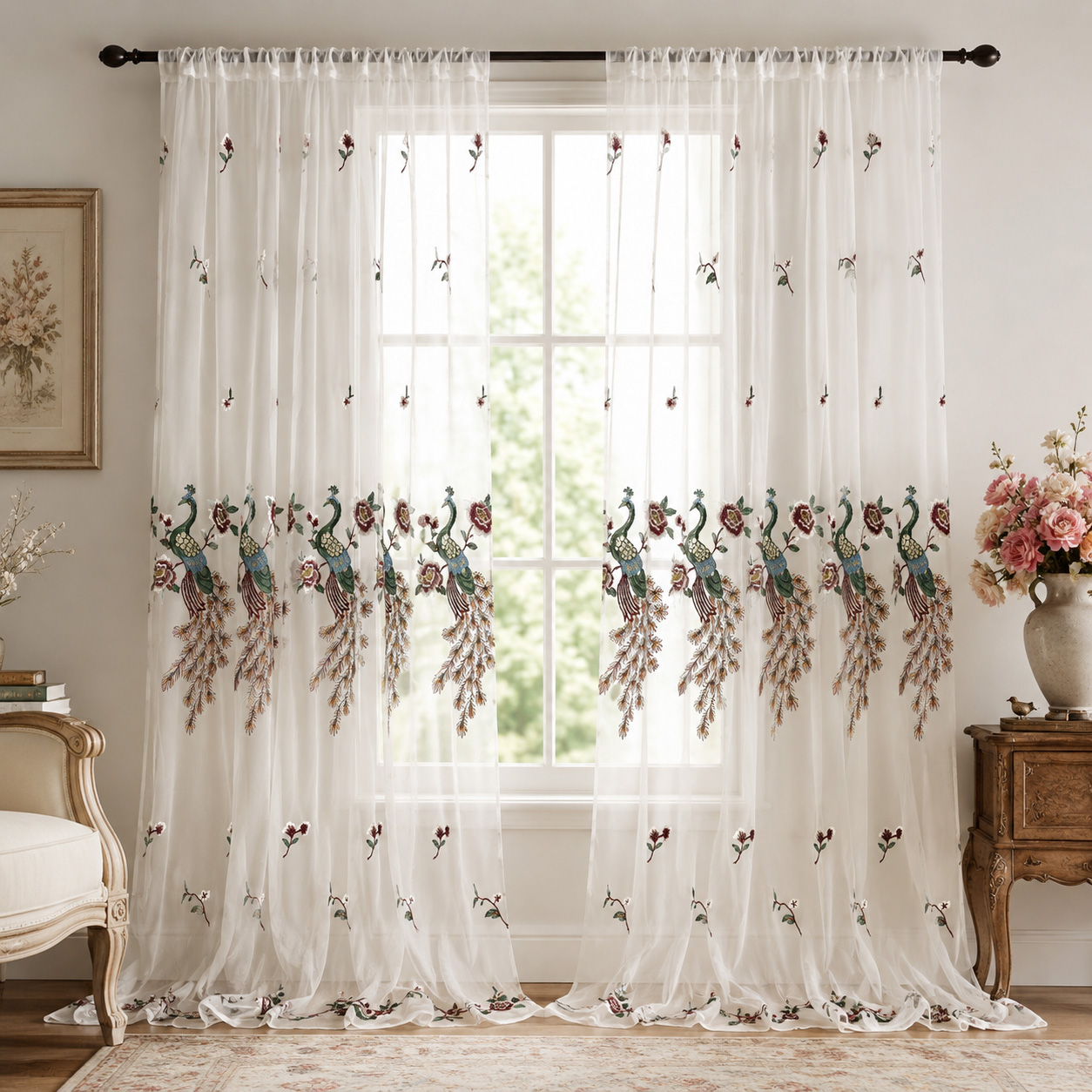 1 buah, Gorden Transparan Bord - Curtain Rods ulasan dan harga