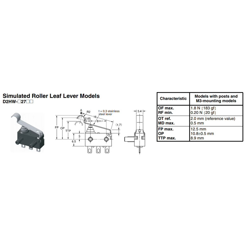 1 PCS/LOT D2HW-BL271D Sakelar  - Door Handle ulasan dan harga